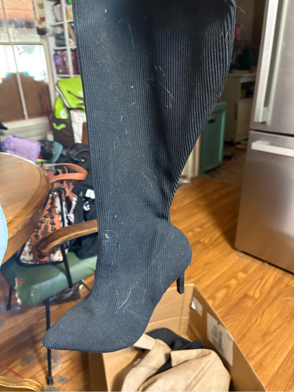 torrid Black Over-the-Knee Pointed Sock Boot